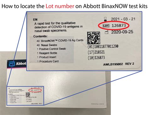 The device housing has a 2D barcode for use with NAVICA. . Abbott binaxnow lot number lookup